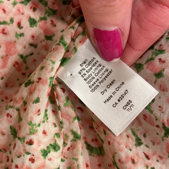 Talbots Pink Floral Lined Blazer Jacket 14 - Picture 12 of 16